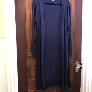 Thin navy duster